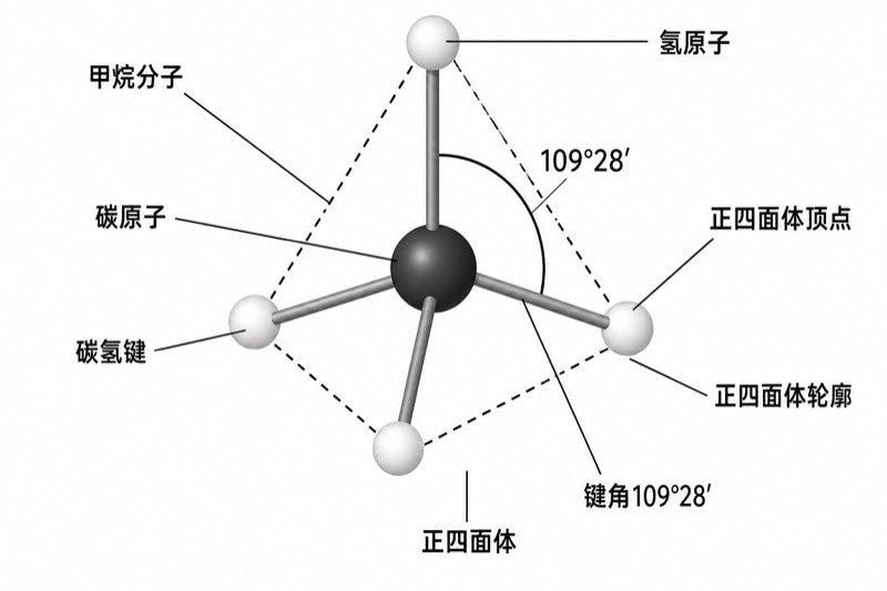 甲烷分子的正四面体结构
